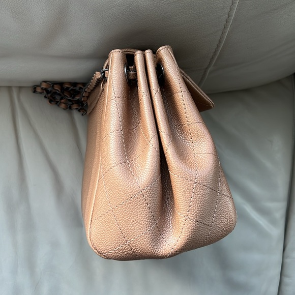 Chanel accordion camel calfskin crossbody/shoulder flap bag - Picture 7 of 17